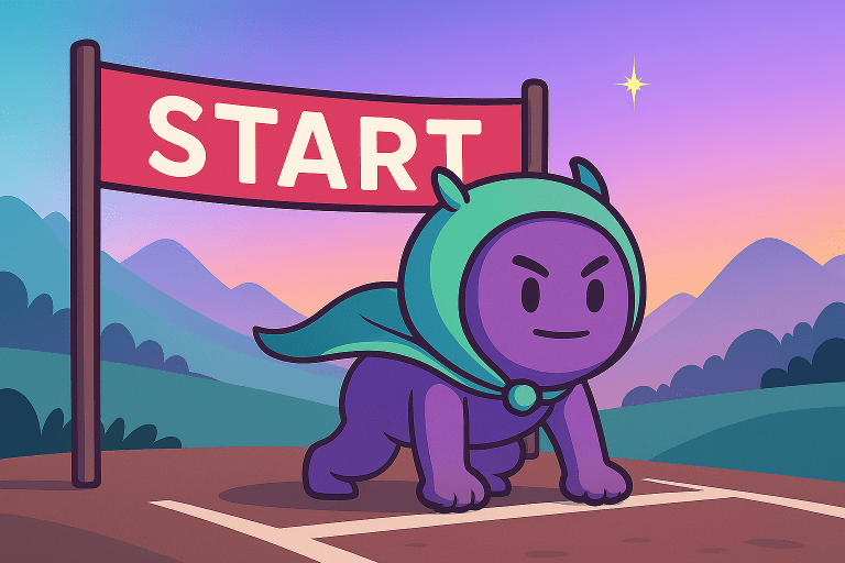 Gamy steht an der Startlinie - Genau da wollte er nicht hin.