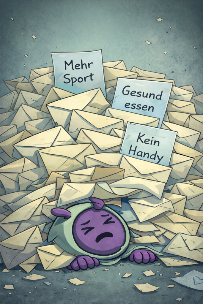 Gamy wird von einem Haufen guter Vorsätze erdrückt